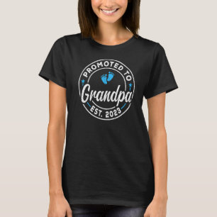 Mens Promoted To Grandpa 2023 New Grandfather T-Shirt