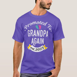 Mens Promoted to Grandpa Again 2023 Soon To Be Gra T-Shirt
