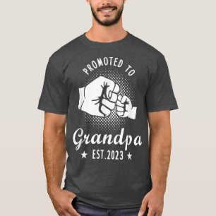 Mens Promoted To Grandpa Est 2023, Grandp Pregnanc T-Shirt