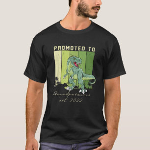 Mens Promoted to Grandpasaurus 2022 New Grandpa T T-Shirt