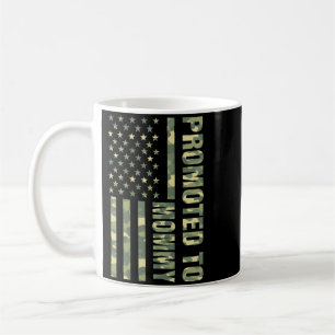 Mens Promoted To Mummy Aamerican Flag Camo Gift Coffee Mug