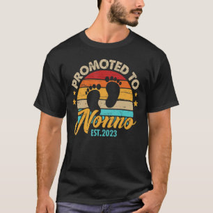 Mens Promoted To Nonno 2023 Father's Day First Tim T-Shirt
