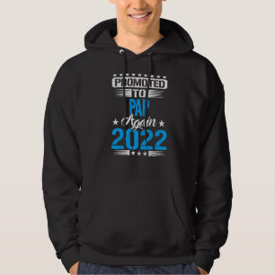 Mens Promoted To Pap Grandpa Again 2022 Reveal Fat Hoodie