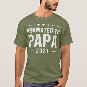 Mens Promoted To Papa 2021 Funny Papa Design To T-Shirt