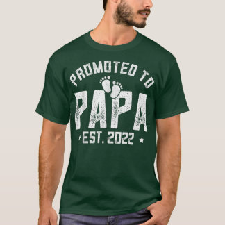 Mens Promoted To Papa Est 2022 , Fun Pregnancy Ann T-Shirt