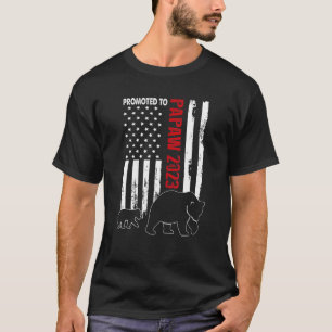 Mens Promoted to Papaw Bear First 2023 Expecting D T-Shirt