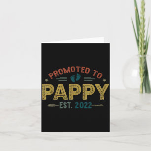 Mens Promoted To Pappy Est 2022 Funny New Pappy  Card