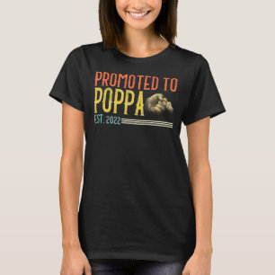 Mens Promoted To Poppa 2022  For New Dad First Tim T-Shirt