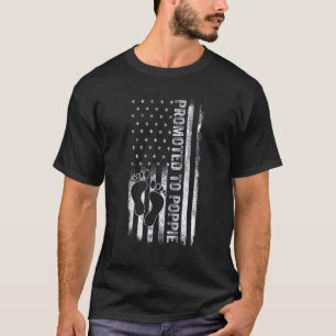 Mens Promoted To Poppie Est 2023 First Time Father T-Shirt
