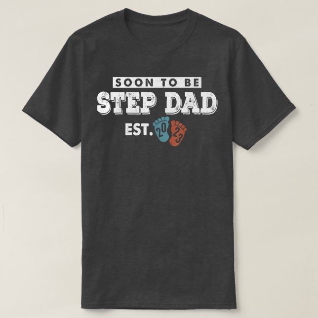 Mens Promoted to StepDad est 2023 Pregnancy Soon t T-Shirt (Design Front)