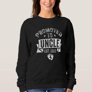 Mens Promoted To Uncle 2022 Retro Pregnancy Annou Sweatshirt