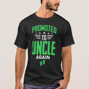 Mens Promoted To Uncle Again Baby Pregnancy An T-Shirt