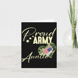 Mens Proud Army Auntie Camouflage Dog Tag Usa Card