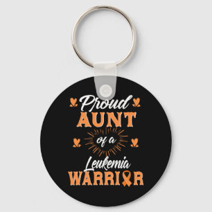 Mens Proud Aunt Of A Leukaemia Warrior Awareness Key Ring