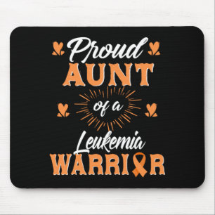 Mens Proud Aunt Of A Leukaemia Warrior Awareness Mouse Pad