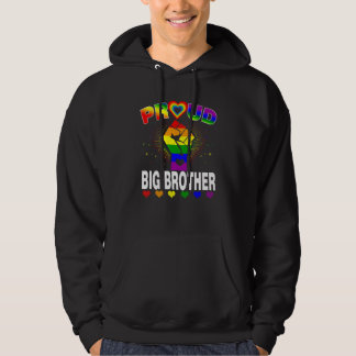 Mens Proud Big Brother Rainbow  Lgbt Gay Pride Mon Hoodie