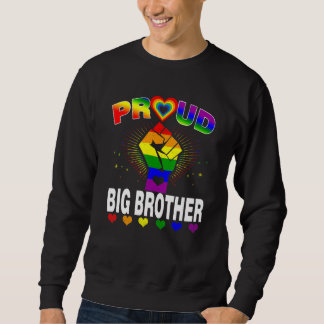 Mens Proud Big Brother Rainbow  Lgbt Gay Pride Mon Sweatshirt