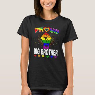 Mens Proud Big Brother Rainbow  Lgbt Gay Pride Mon T-Shirt