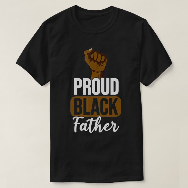 Mens Proud Black Father Gift For Black Dad Black L T-Shirt (Design Front)