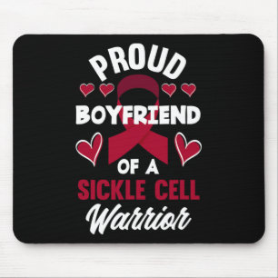 Mens Proud Boyfriend Of A Sickle Cell Warrior Sick Mouse Pad