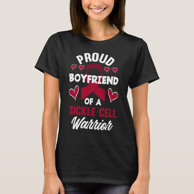 Mens Proud Boyfriend Of A Sickle Cell Warrior Sick T-Shirt (Front)