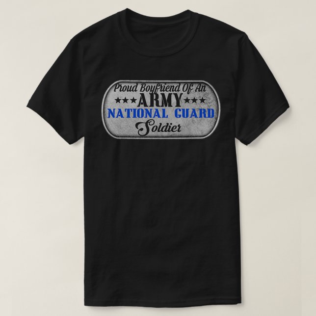 Mens Proud Boyfriend Of An Army National Guard U T-Shirt (Design Front)