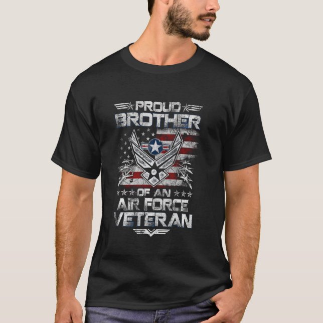 Mens Proud Brother Air Force  Military Veterans Da T-Shirt (Front)