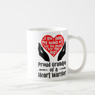 Mens Proud Chd Warrior Grandpa Congenital Heart Di Coffee Mug