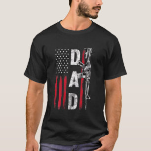 Mens Proud Dad Daddy Gun Rights Ar 15 American Fla T-Shirt
