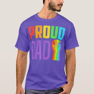 Mens Proud Dad Gay Pride Month Rainbow LGBTQ T-Shi T-Shirt