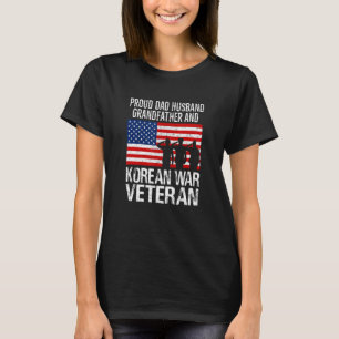 Mens Proud Dad Husband Grandfather And Korean War  T-Shirt