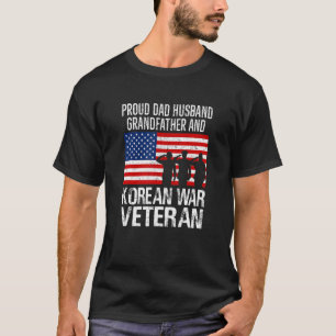 Mens Proud Dad Husband Grandfather And Korean War  T-Shirt
