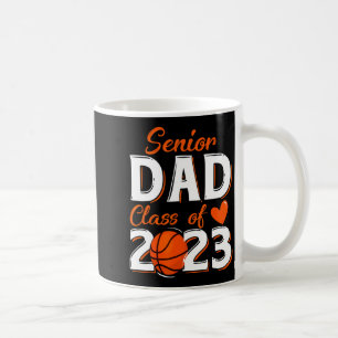 Mens proud dad of a 2023 senior basketball graduat coffee mug
