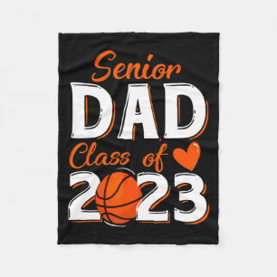 Mens proud dad of a 2023 senior basketball graduat fleece blanket