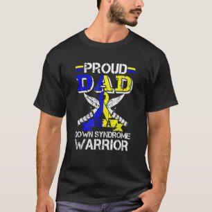 Mens Proud Dad Of A Down Syndrome Warrior Costume  T-Shirt