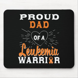 Mens Proud Dad Of A Leukaemia Warrior Awareness Mouse Pad