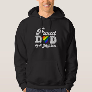 Mens Proud Dad Of A Smartass Gay Son Lgbt Gay Prid Hoodie