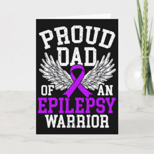 Mens Proud Dad Of An Epilepsy Warrior Epilepsy Awa Card