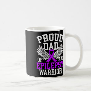 Mens Proud Dad Of An Epilepsy Warrior Epilepsy Awa Coffee Mug