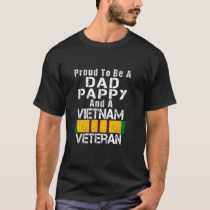 Mens Proud Dad Pappy Vietnam Veteran Vintage Vet G T-Shirt
