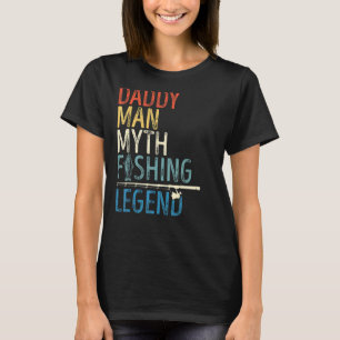 Mens Proud Daddy Dad The Fishing Legend Retro Vint T-Shirt