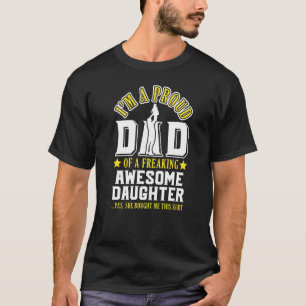 Mens Proud Daughter Dad Daddy Father Papa Stepdad T-Shirt
