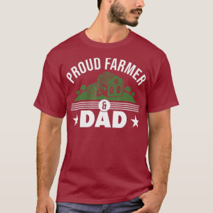 Mens Proud Farmer Dad Patriotic Farming T-Shirt