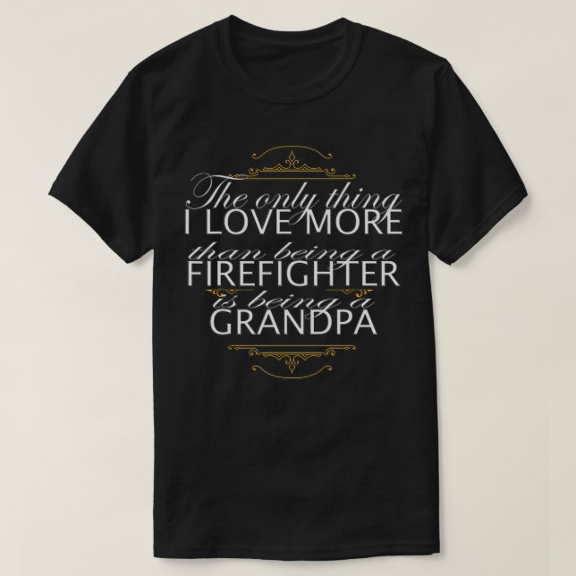 Mens Proud Firefighter Awesome Grandpa Gift  T-Shirt (Design Front)