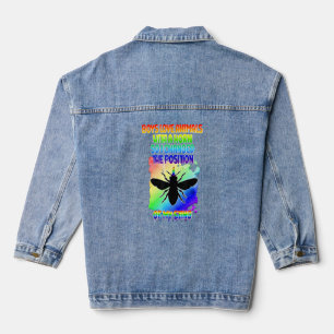 Mens Proud Gay Boys Pride LGBTQ  Gay Beekeeper Rai Denim Jacket