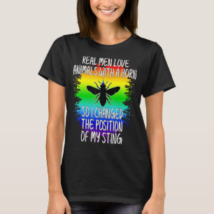 Mens Proud Gay Men Pride LGBTQ Funny Gay Beekeeper T-Shirt