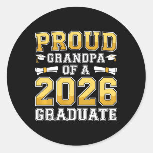 Mens Proud Grandpa Of A 2026 Graduate Shirt Cl 202 Classic Round Sticker