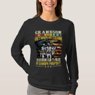 Mens Proud Grandson Of Vietnam Veterans - Freedom T-Shirt