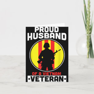 Mens Proud Husband Of A Vietnam Veteran American V Card