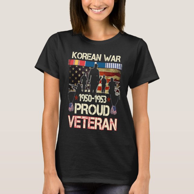 Mens Proud Korean War Veteran for Military Men T-Shirt (Front)